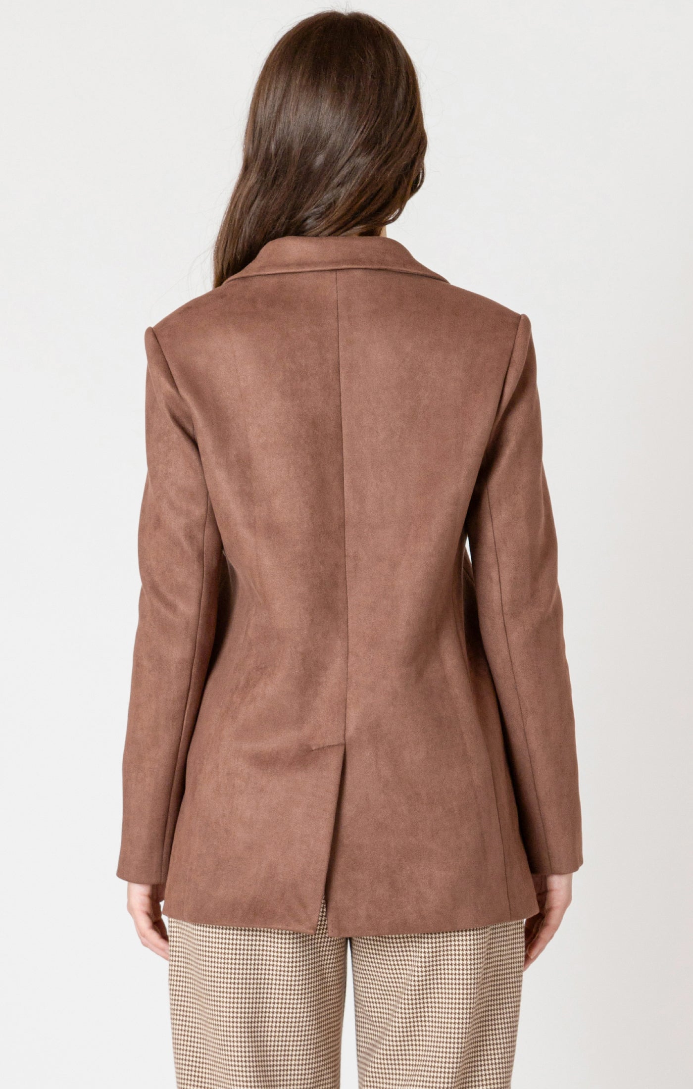 Faux Suede Blazer