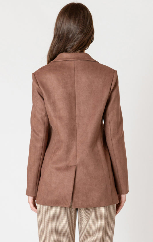Faux Suede Blazer