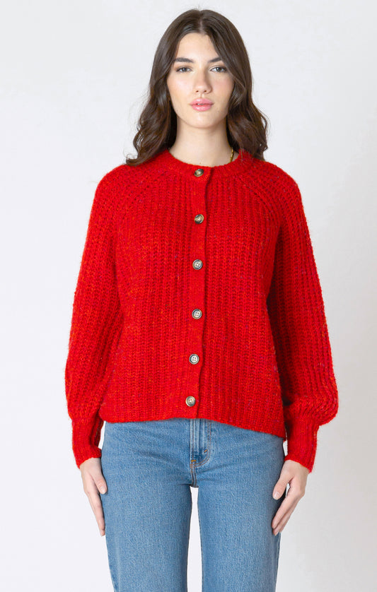 Crewneck Textured Cardi