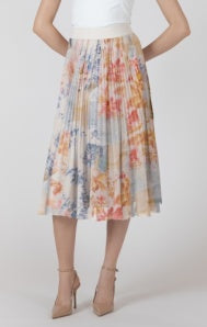 Flower Pleated Skirt