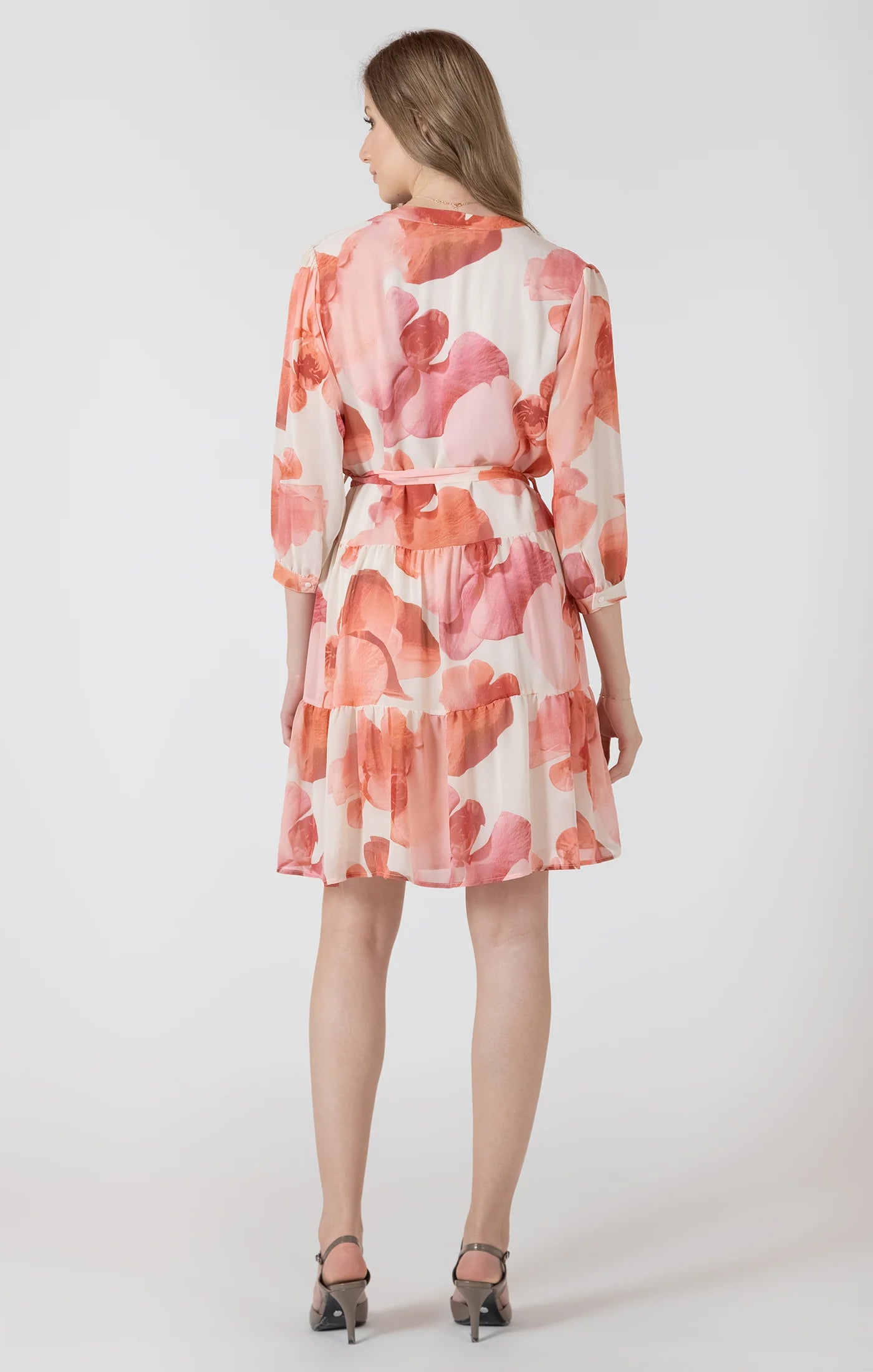 Tiered Belted Dress