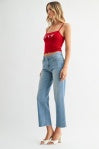 Mid Rise Slim Wide